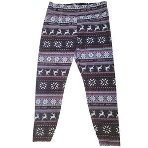 Flannel Christmas Loungewear/Pajama Pant Women Blk/Wht Sz 3XL